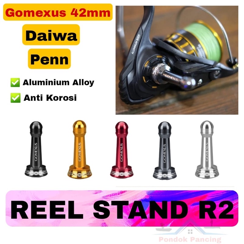 Jual Gomexus Reel Stand 42mm R2 Daiwa Penn / Pegangan Reel
