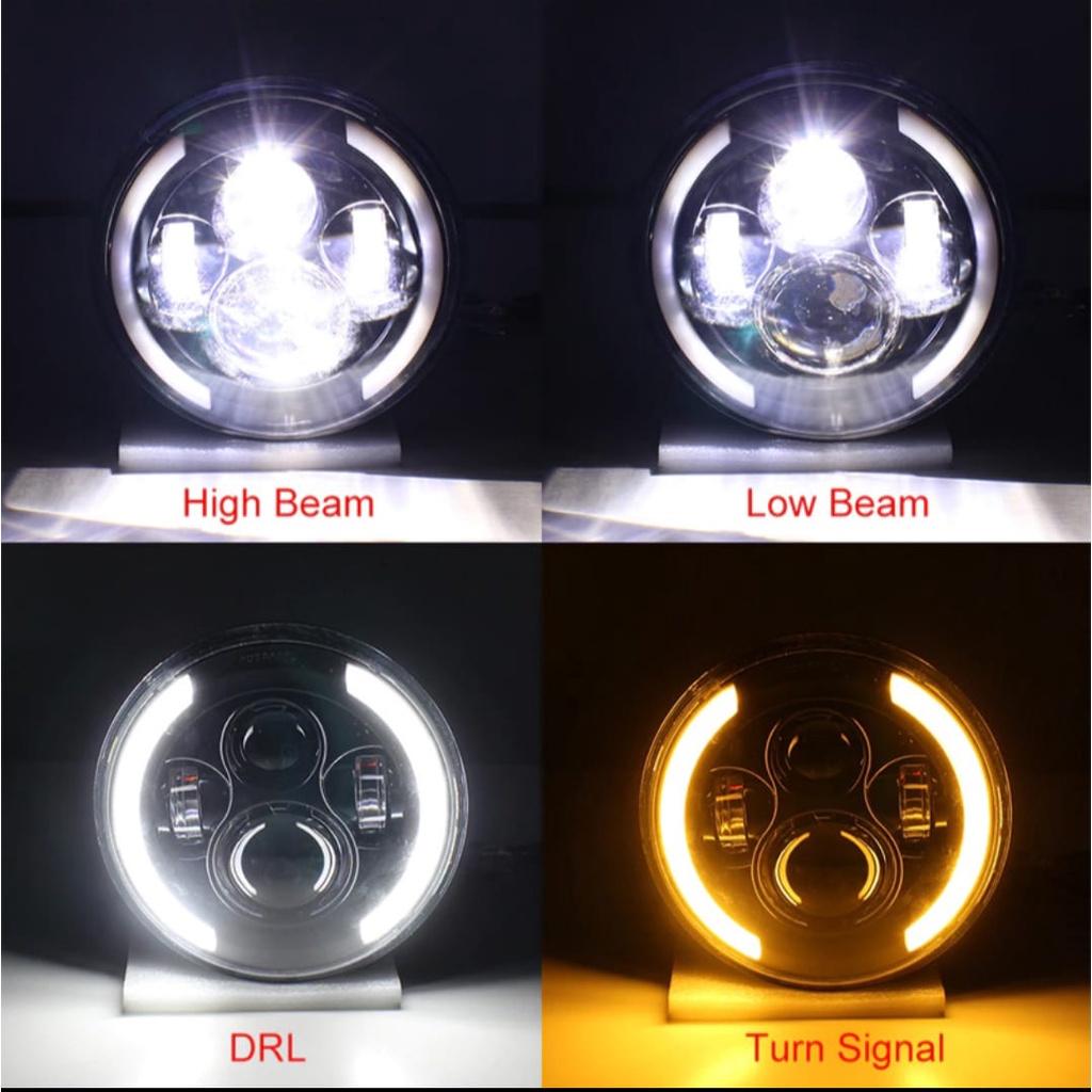 Jual LED HEADLIGHT DAYMAKER 7 INCH Rubicon Harley Jeep Motor Custom ...
