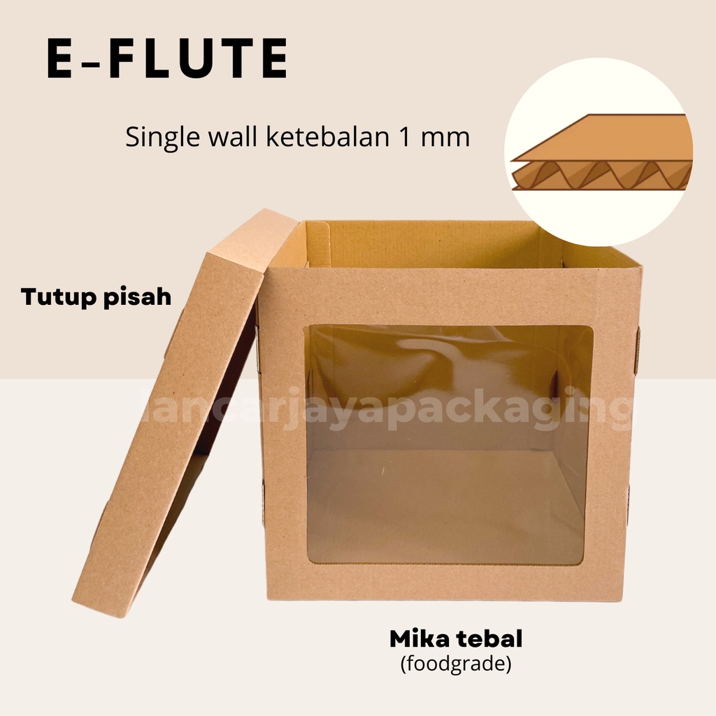 Jual E-FLUTE Kotak Kue Tart Dus Cake Pudding Tower Bucket Hampers ...
