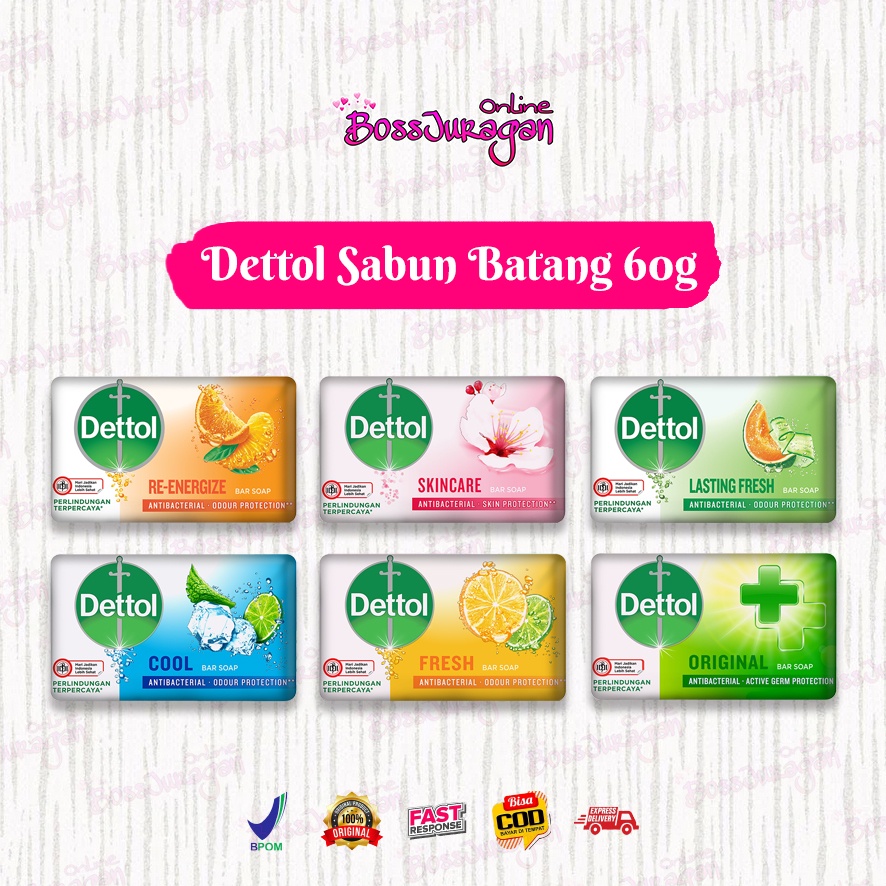 (BOSS) 1PC (60gr) Dettol sabun batang | bar soap 60gram