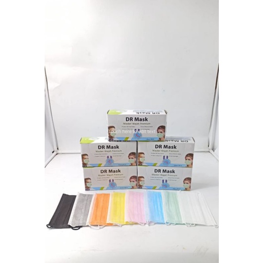Jual DR MASK 3 PLY DISPOSABLE MASK (kuning, pink) | Shopee Indonesia