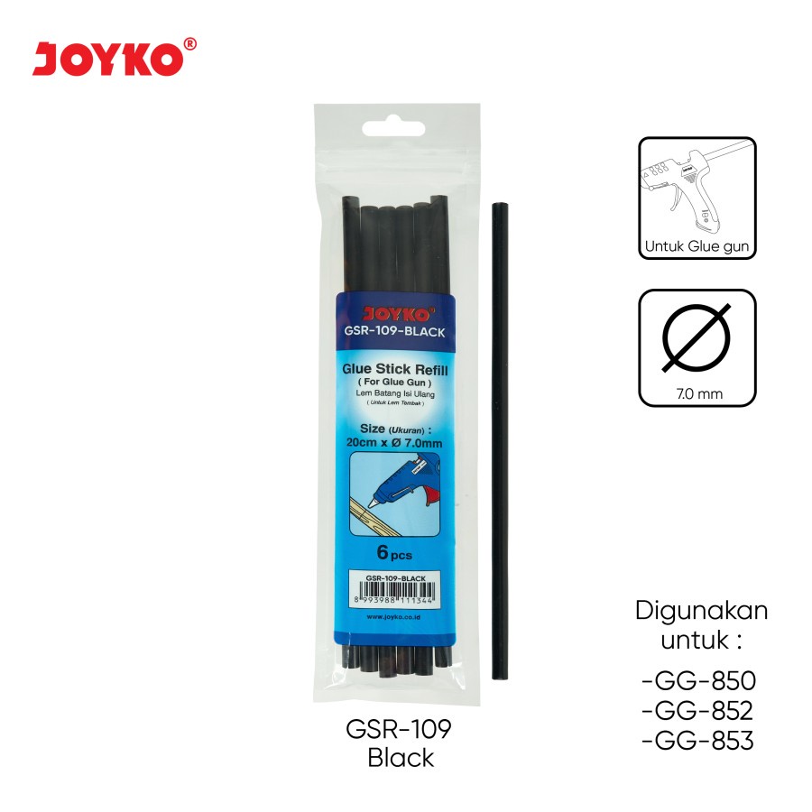 Jual Glue Stick Refill Black Lem Bakar Isi Lem Tembak Joyko Gsr