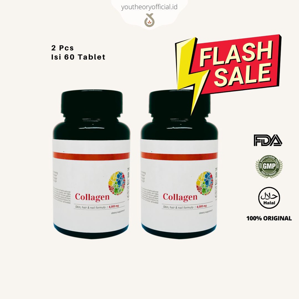 Jual Youtheory Collagen Plus Vitamin C 60 Tablet 2 Botol Shopee Indonesia