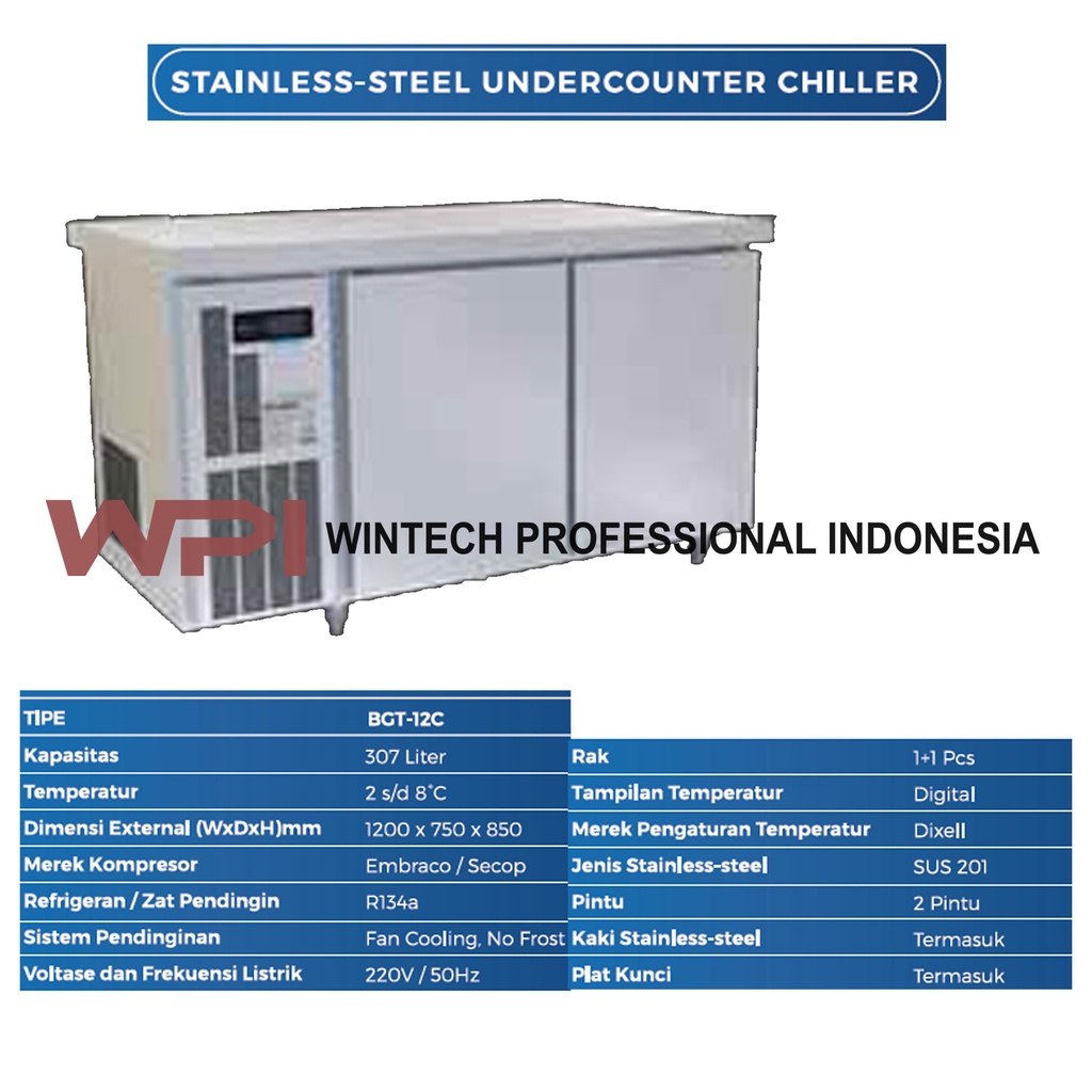 Jual Bgt C Stainless Steel Kitchen Refrigeration Undercounter Chiller Untuk Menyimpan