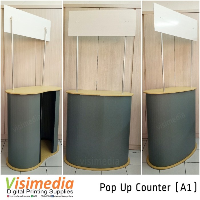 Jual Pop Up Counter With Header Meja Promosi Booth Portable Event Desk Shopee Indonesia 5130