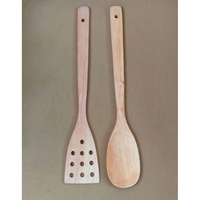 Jual Centong panjang, spatula/sutil kayu panjang 2 pcs Shopee Indonesia