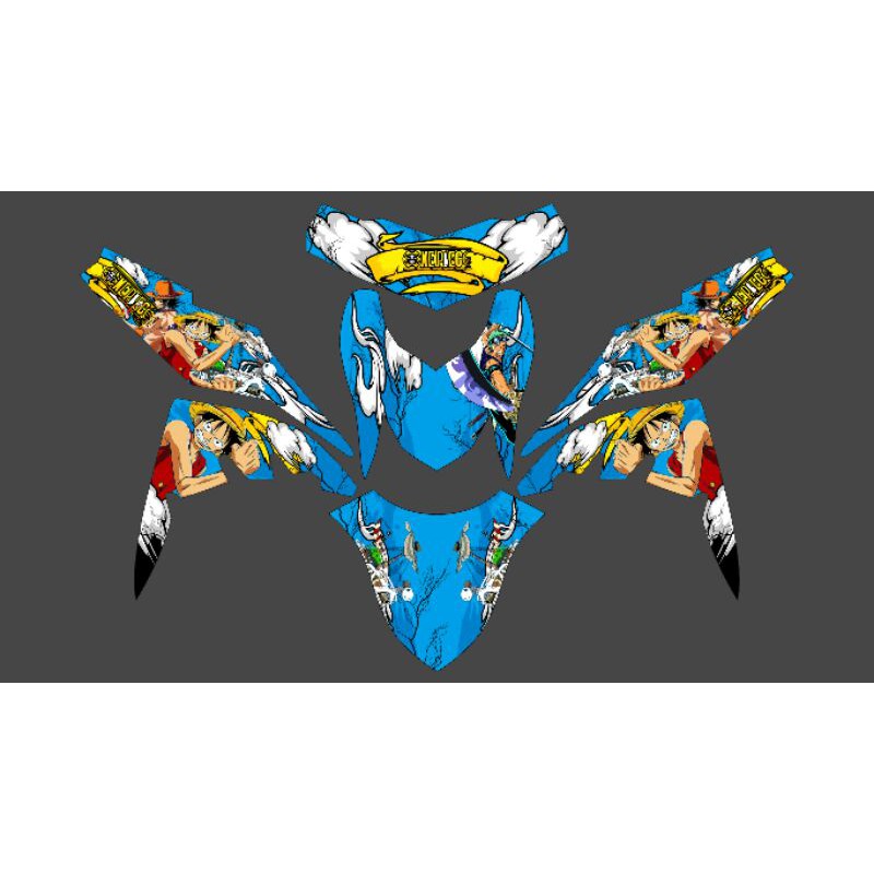 Jual decal Mio custom desain racing team traill adventure gastrack ...