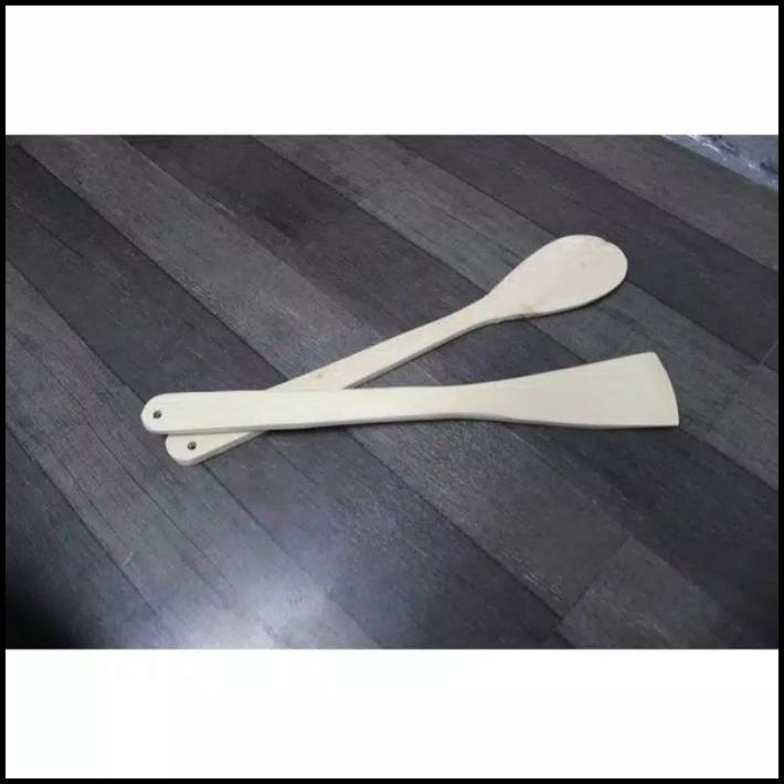 Jual Spatula Kayu Sutil Kayu Panjang Dan Entong Bubur Panjang Shopee