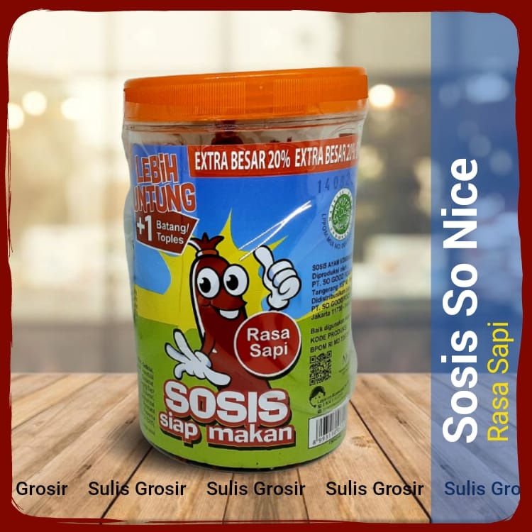 Jual SOSIS SO NICE TOPLES SIAP MAKAN RASA AYAM RASA SAPI RASA OTAK OTAK ...