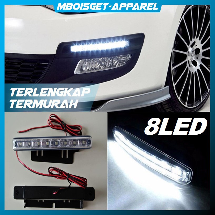 Jual MBOISGET - Lampu KABUT Fog Light Mobil Daytime LED 6000K 12V 8LED ...