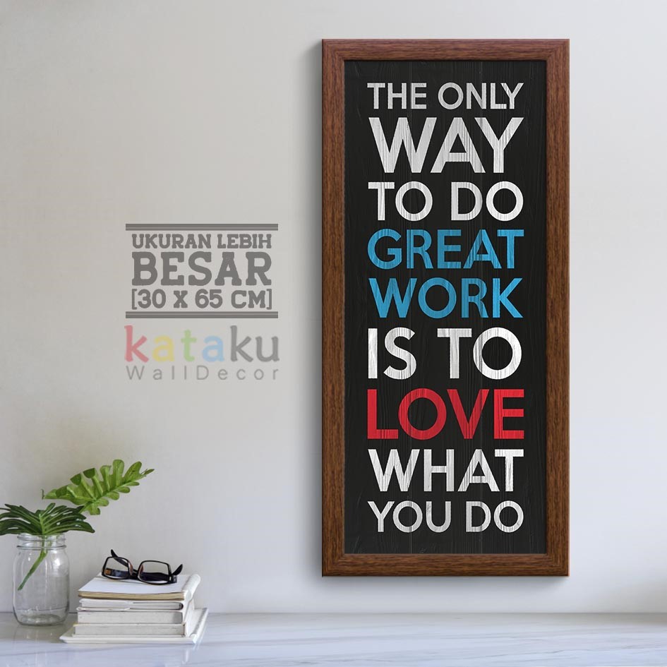 Jual Hiasan Dinding Ruang Kerja Poster Kayu Quotes Motivasi Wall Decor