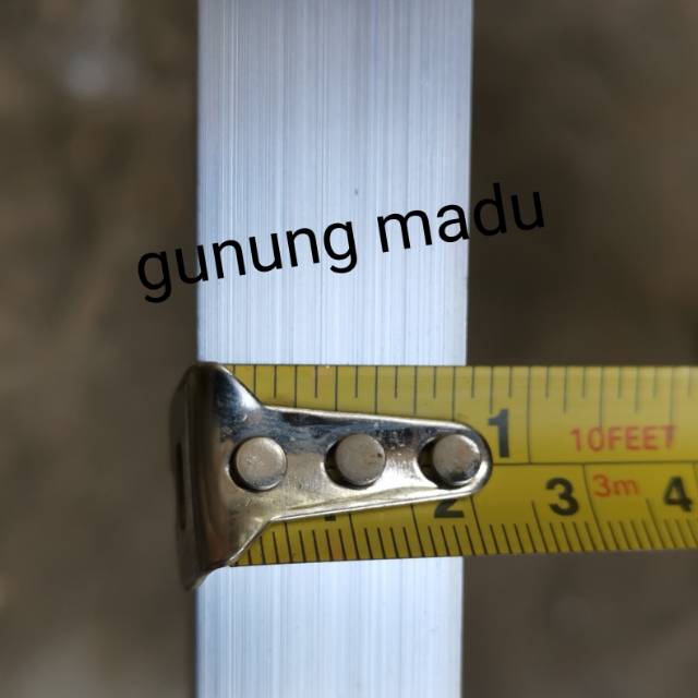 Jual SIKU ALUMINIUM 2CM x 2CM HARGA PER 1 METER siku lis alumunium 2 CM ...