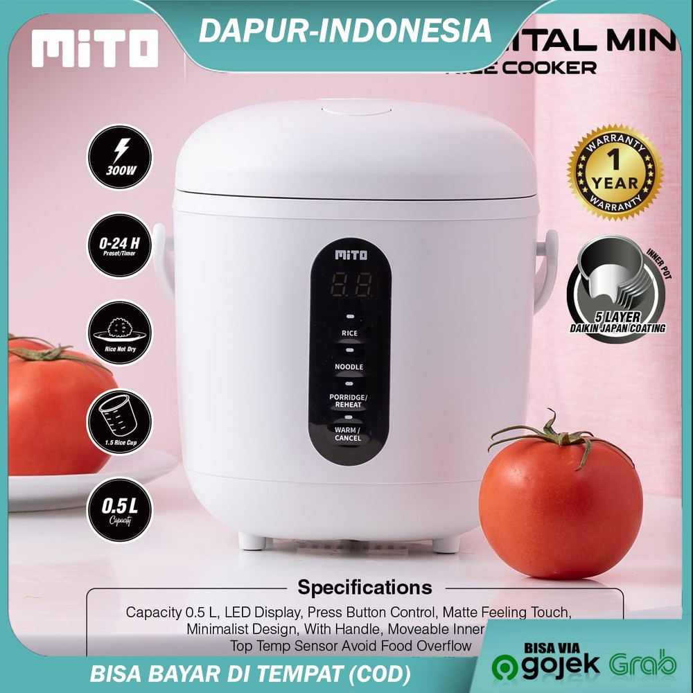 Jual Mito R Digital Mini Rice Cooker Mito R Kapasitas Liter Shopee Indonesia