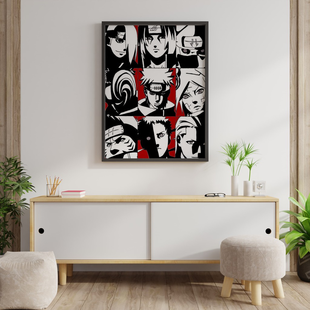 Jual POSTER KAYU HIASAN DINDING TEMA AKATSUKI | Shopee Indonesia