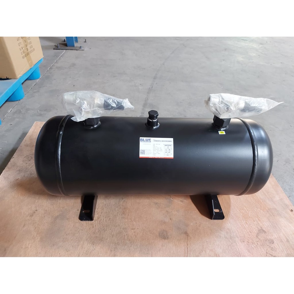 Jual RECEIVER TANK BLUE 20L , IN/OUT 3/4" HORIZONTAL LIQUID