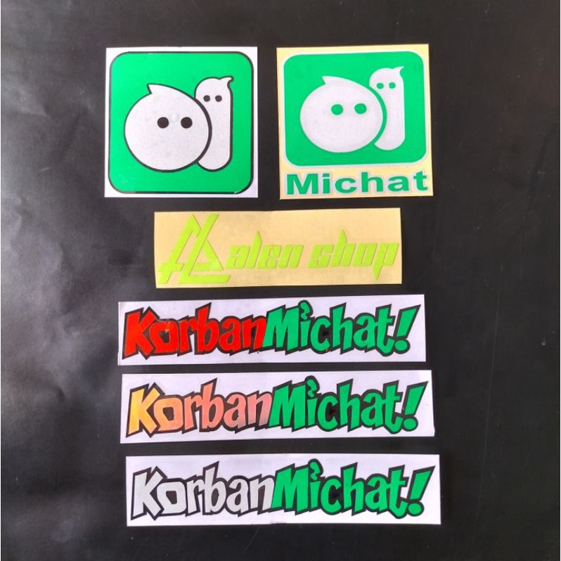Jual STIKER CUTTING VIRAL MICHAT.KORBAN MICHAT | Shopee Indonesia