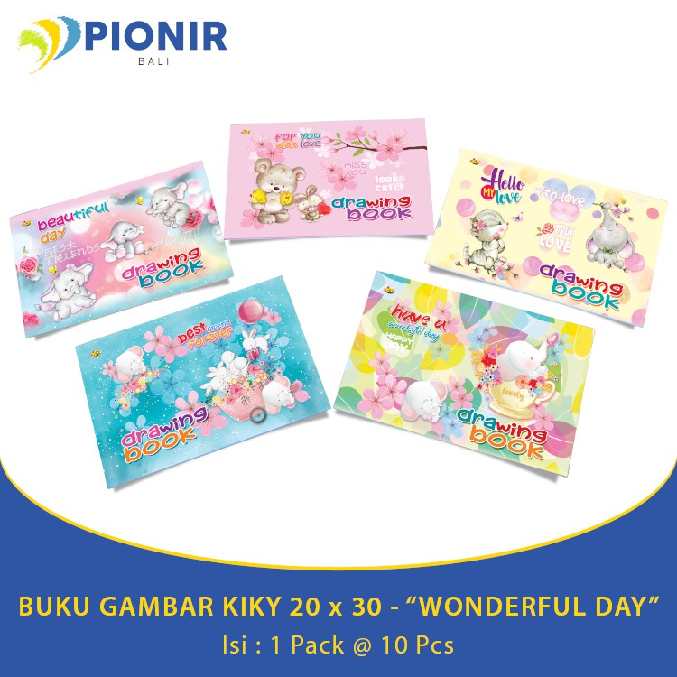 Jual BUKU GAMBAR KIKY 20X30 - "WONDERFUL DAY" (1 PACK = 10 PCS