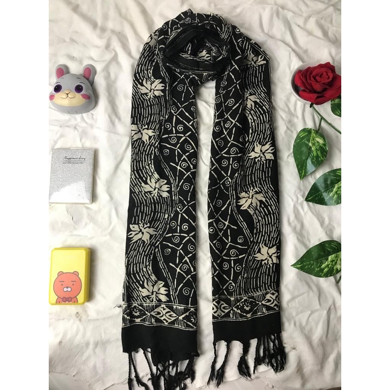 Jual Syal Batik Cap Scarf Leher Fashion Outdoor Murah Selendang