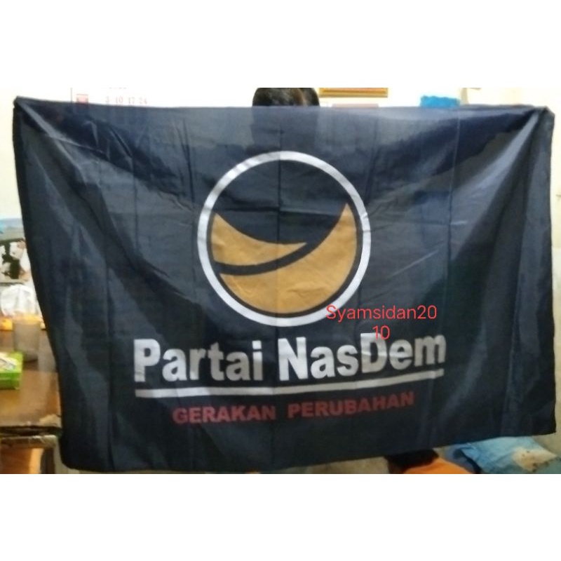 Jual Bendera Partai Nasdem Ukuran 100x150cm Shopee Indonesia