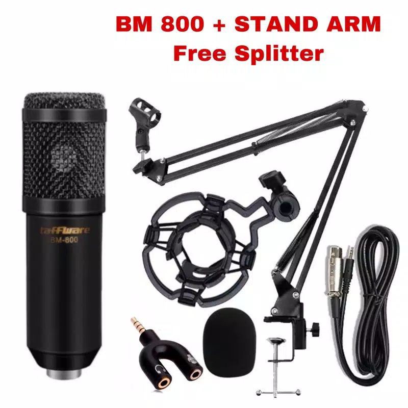 Jual Paket Hemat Microphone mikrofon condenser bm 800 taffware Shopee
