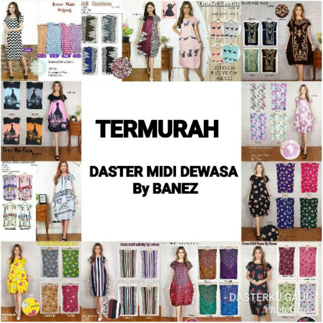 Jual DASTER MIDI BY BANEZ (GAK ECER, KLIK 5X) | Shopee Indonesia