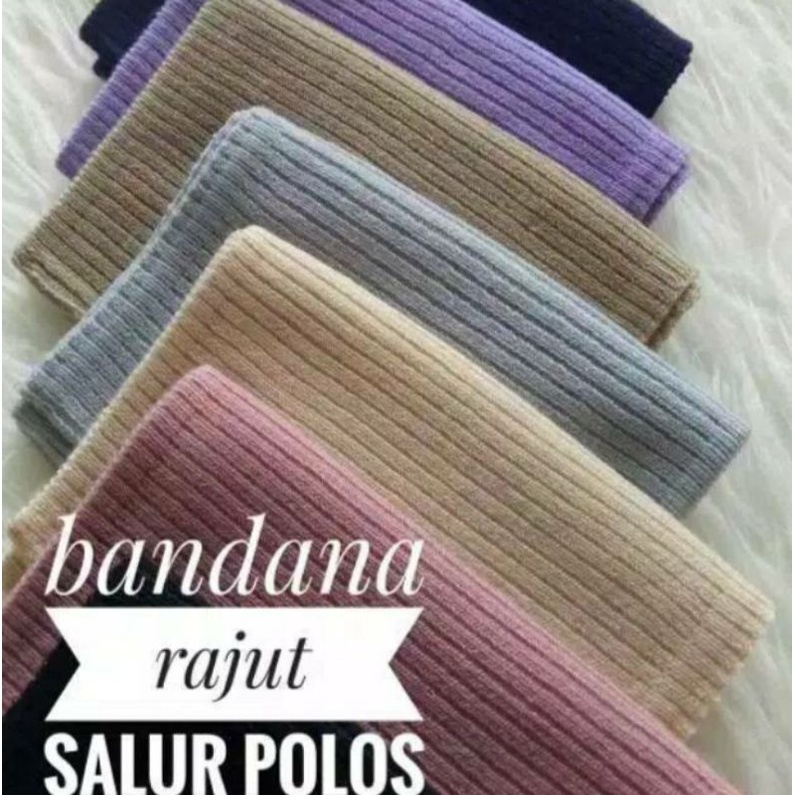 Jual Bandana Rajut Polos warna Favorite /inner ciput Premium Quality ...