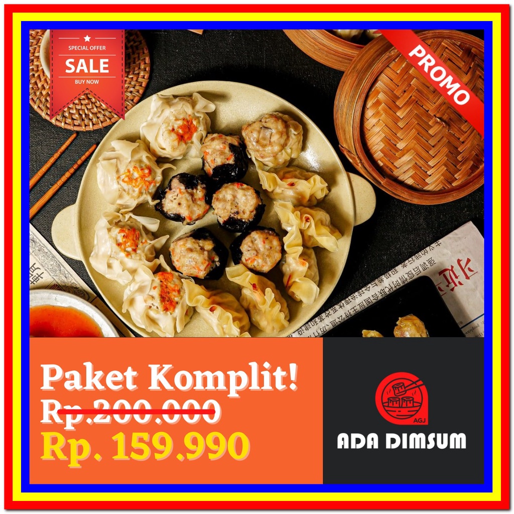 Jual PAKET KOMPLIT DIMSUM FROZEN DIMSUM AYAM MIX LUMPIA AYAM