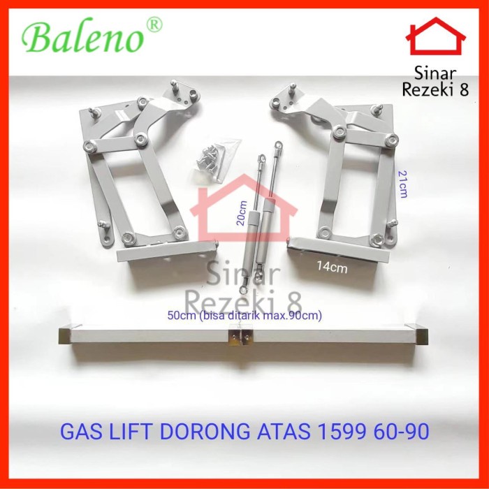 Jual Engsel Lift Up Hidrolik Gas Spring Pintu Lemari Kitchen Kabinet ...