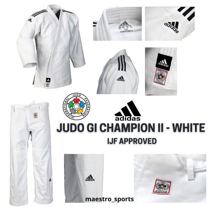 Jual ADIDAS Judo Gi Champion II IJF Approved White ( 165 190