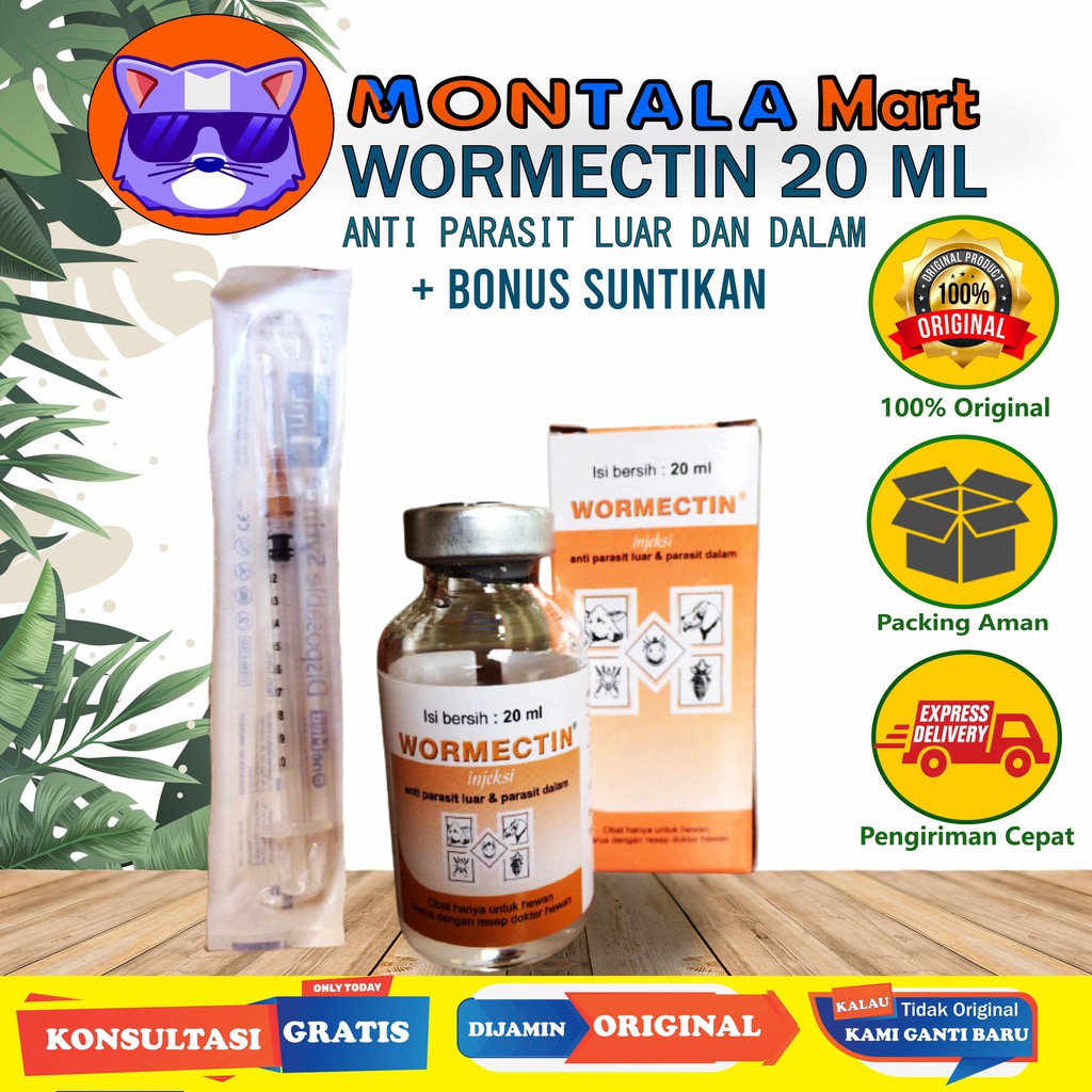 Jual Wormectin Injeksi Ml Bonus Suntikan Obat Scabies Kutu Cacing Montala Mart Shopee