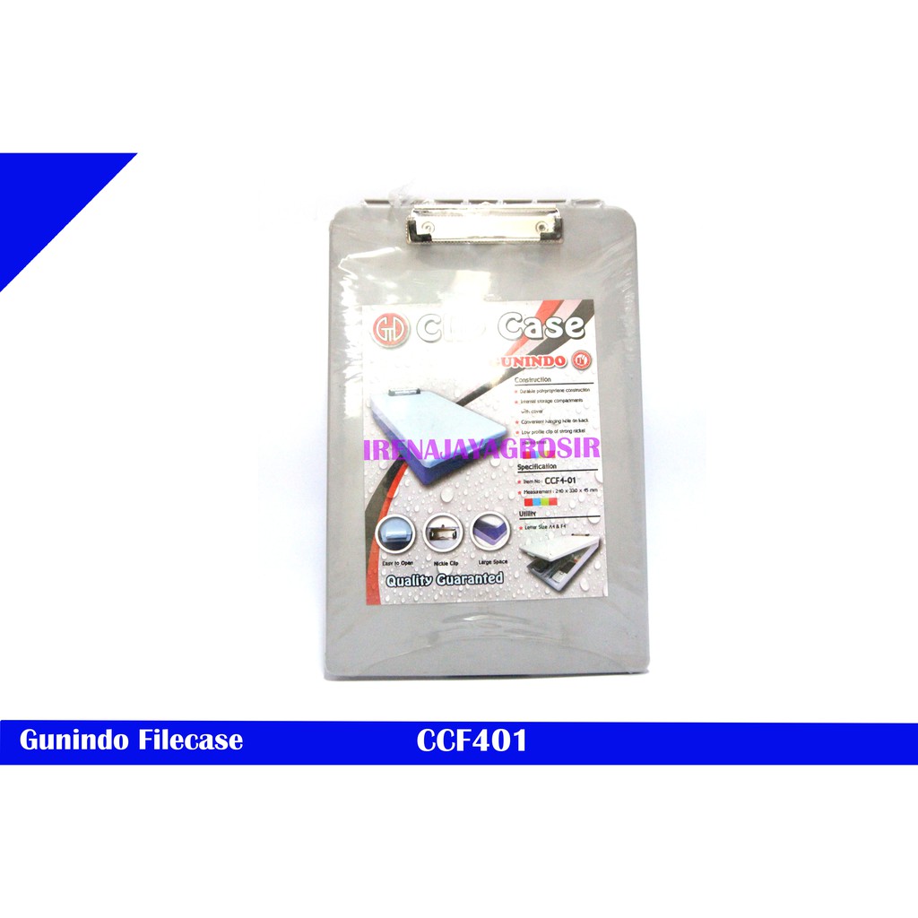Jual GUNINDO Clip File Case F4 CCF401 2 in 1 Clipboard + Map Plastik ...