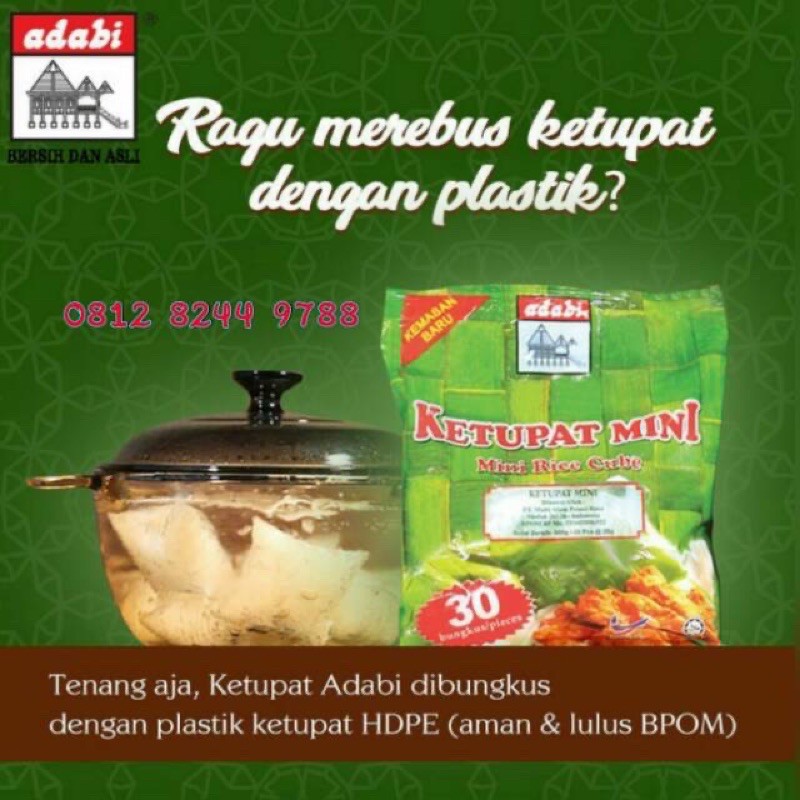 Jual Adabi ketupat Mini Rice Cube 600gram isi 30 Beras adabi halal ...