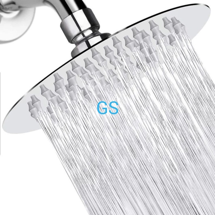 Jual Mandi Shower Kepala Wall Shower Stainles Bulat 8 Inch Shower Tembok Shower Mandi 4053