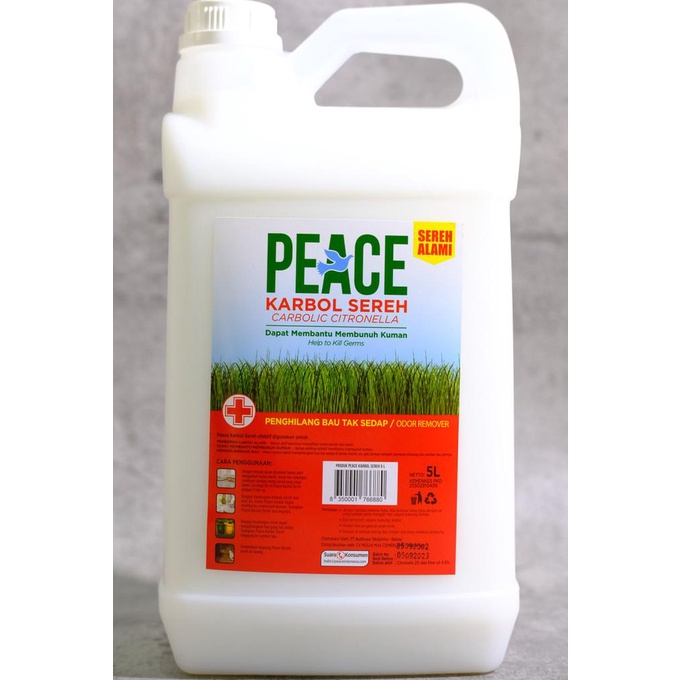 Jual Karbol Sereh Peace Jerigen 5 Lt Shopee Indonesia