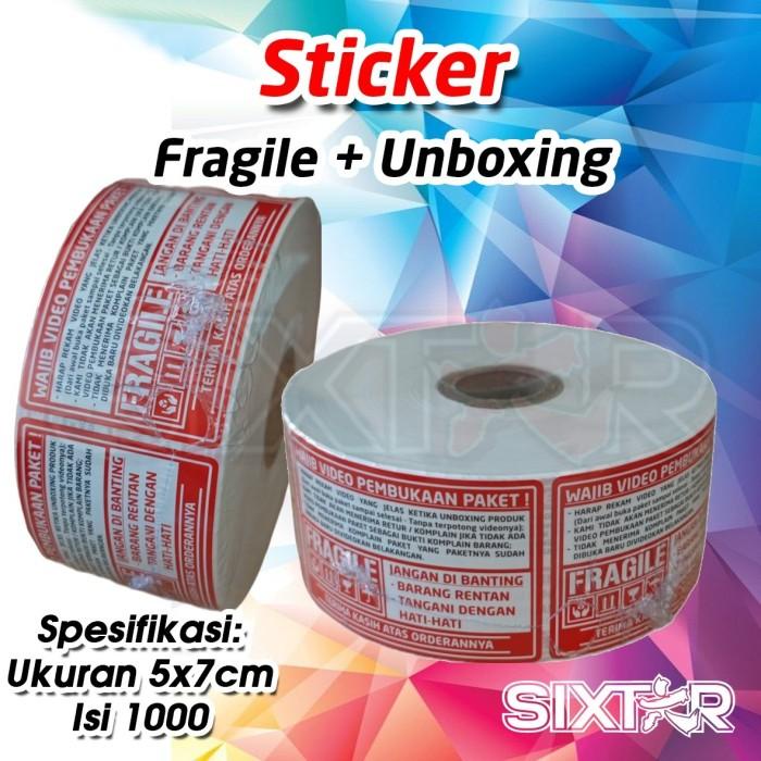 Jual Stiker Fragile, Sticker Fragile, Fragile, Sticker 5X7Cm Isi 1000 ...