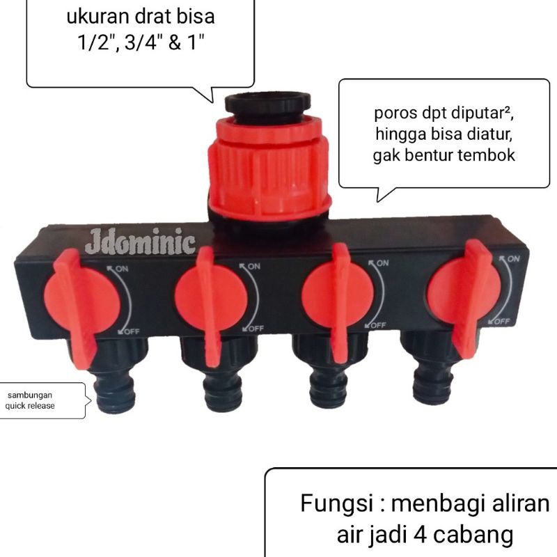 Jual Cabang Keran Model Quick Release Katup Katub Keran Sambung