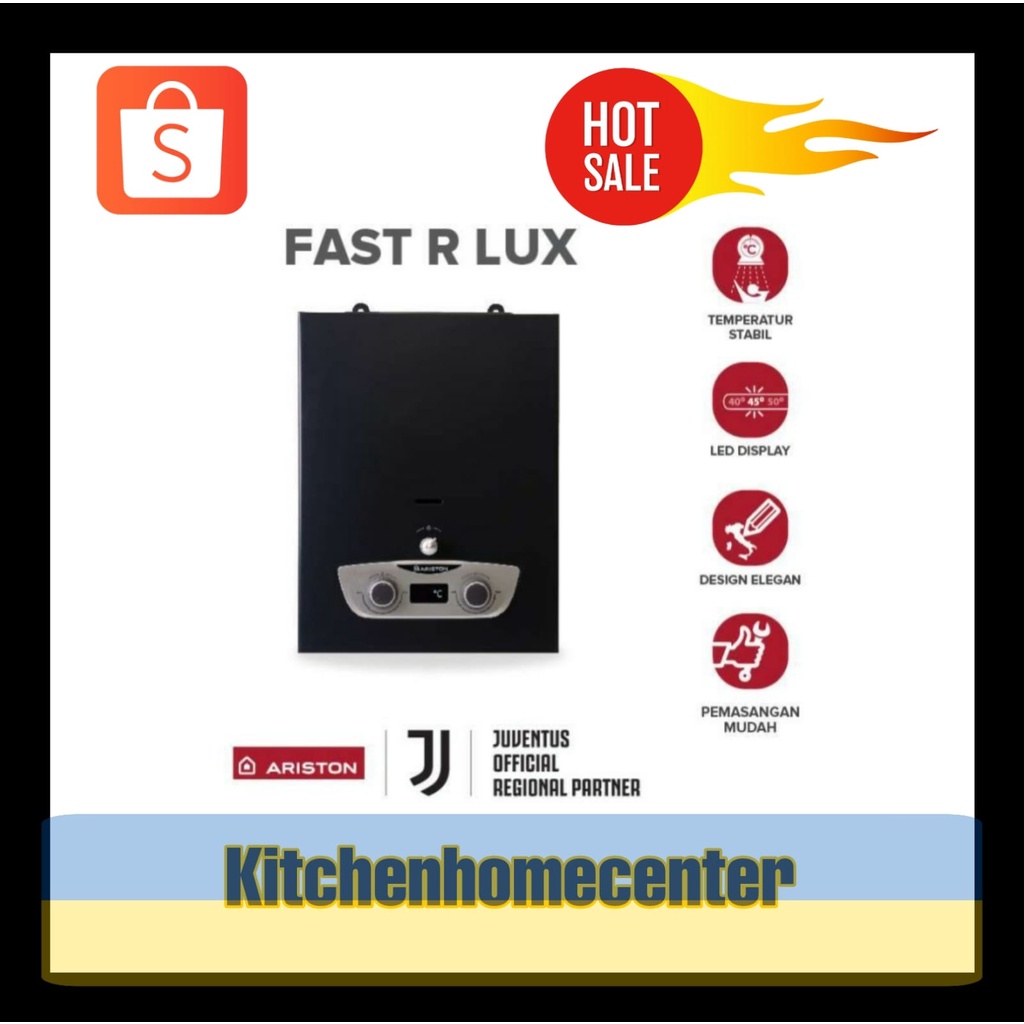 Jual Water Heater Ariston Fast R Lux / Water Heater Gas 5 Liter ...
