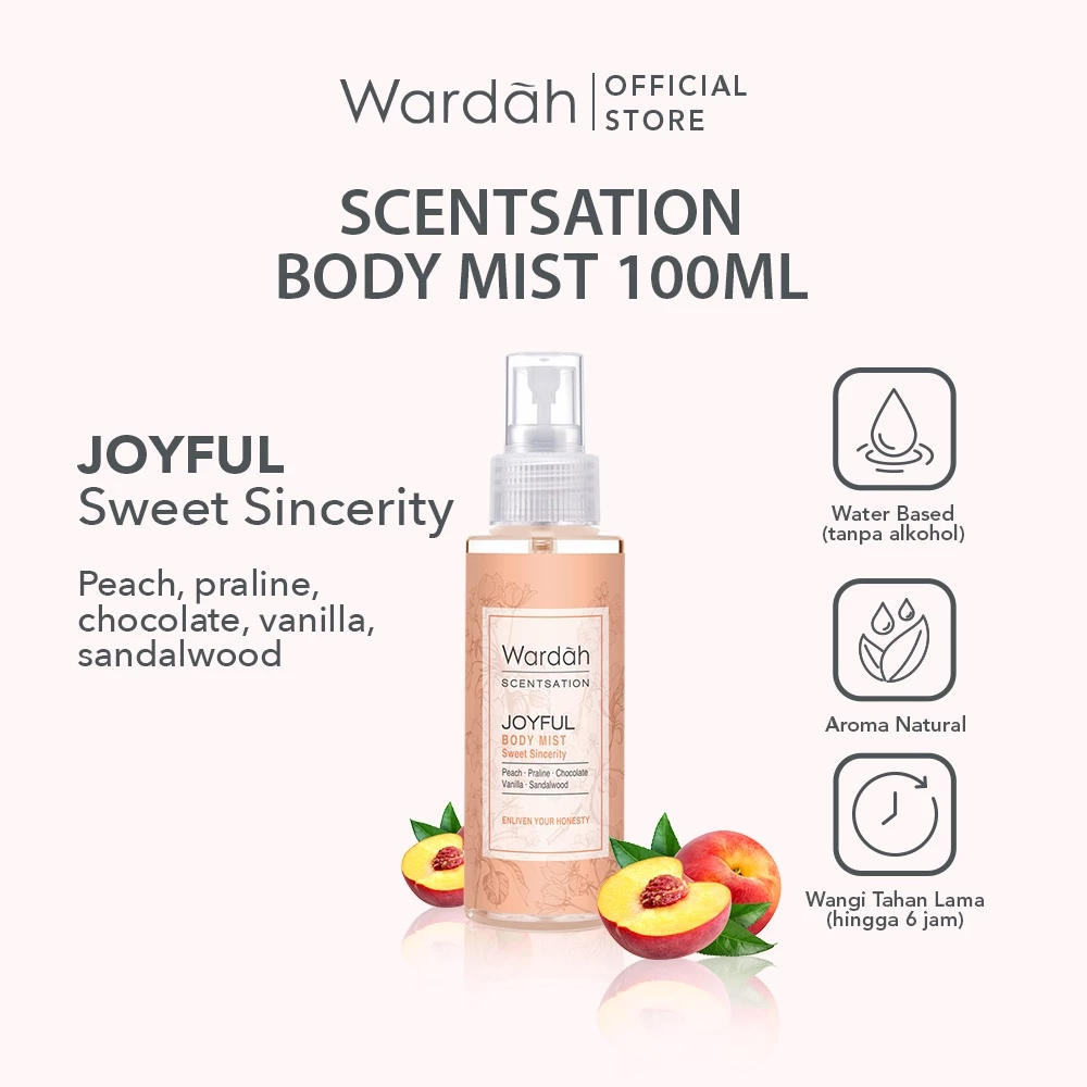 Wardah Scentsation Body Mist 100 ml Parfum Wanita Wangi Tahan Lama 5 Jam