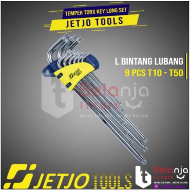 Jual JETJO TOOLS Tamper Torx Key SET 9 PCS Kunci L Bintang Lubang T10 ...