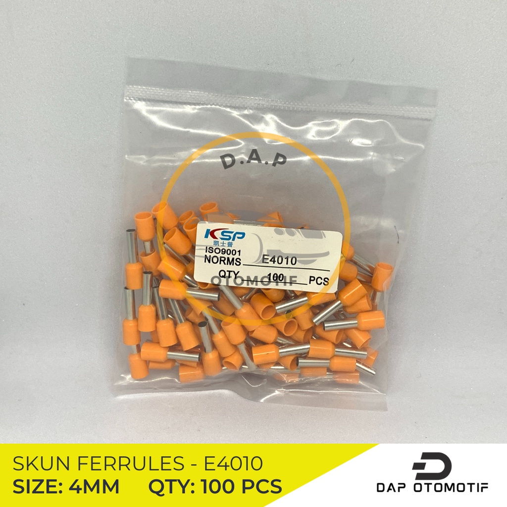 Jual Skun Kabel Ferrules 4mm E4010 - KSP | Shopee Indonesia