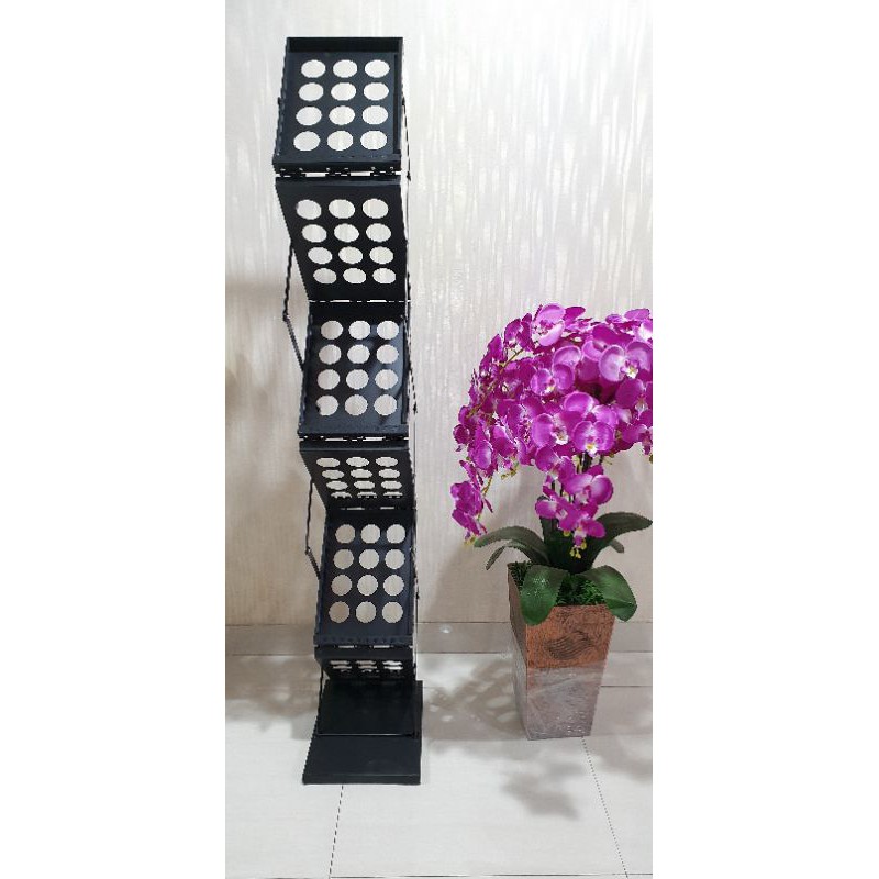Jual Rak Brosur 7 Susun Besi Hitam / Rak Promosi | Shopee Indonesia