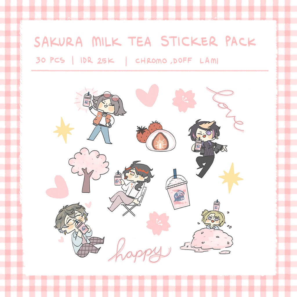 Jual SAKURA Set Luxiem Artprint Sticker Pack Nijisanji Kartu Pos ...