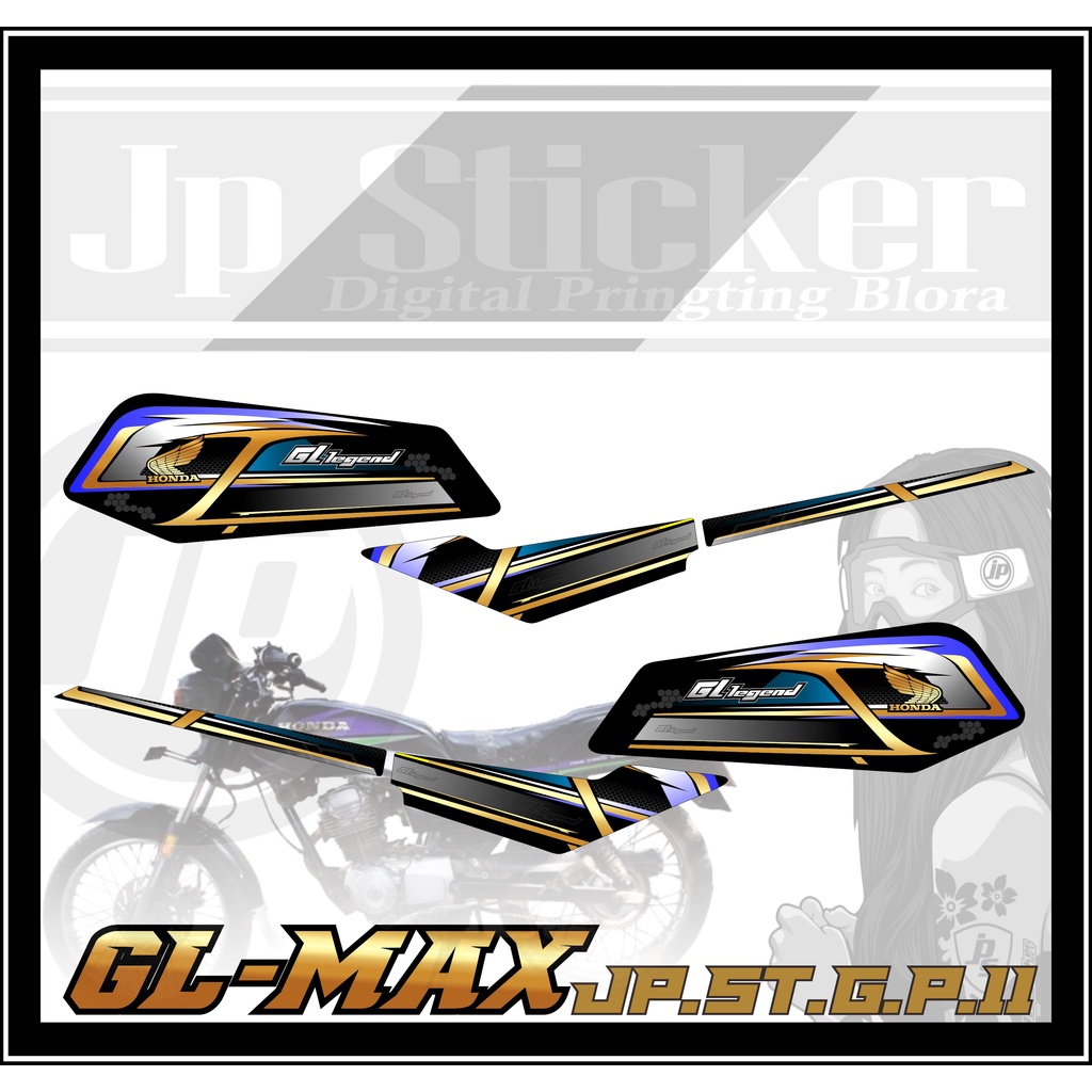 Jual Sticker Striping Gl Pro / Max - Stiker Motor Honda GL PRO / MAX ...