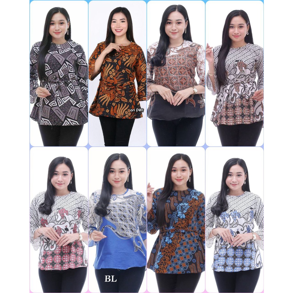 Jual TERBARU_Baju Atasan Bloues Batik Wanita||Batik Kerja||Batik Modern ...