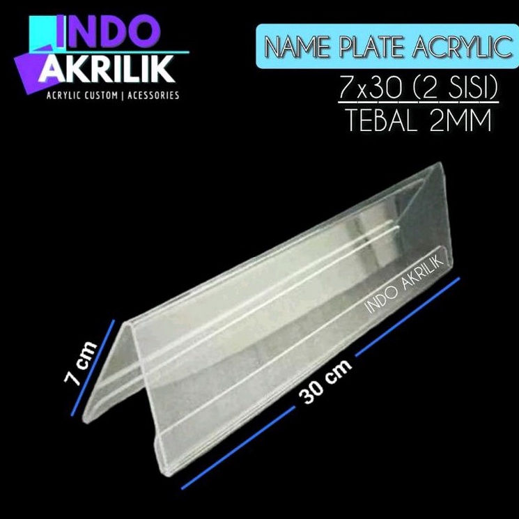 Jual Papan Meja Akrilik X Sisi Name Plate Acrylic Papan Meja