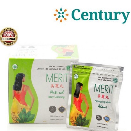 Jual Merit Body Slimming 1 Sachet/pil pelangsing/diet/turunkan berat ...