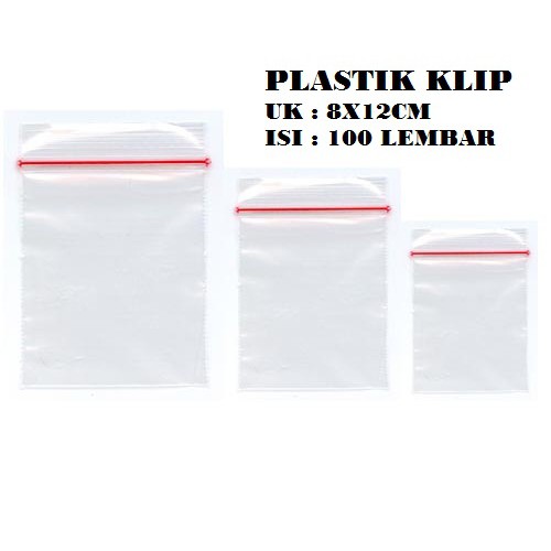 Jual Kantong Plastik Klip Kp Ukuran 8x12 8 X 12 Cm Bening 100 Lembar Shopee Indonesia 