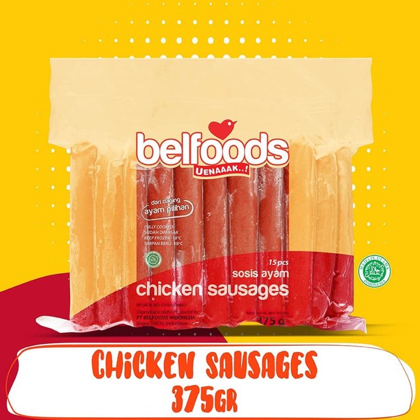 Jual Belfoods Sosis Ayam Uenaaak Gr Pcs Frozen Food Makanan Beku Chicken Sausages