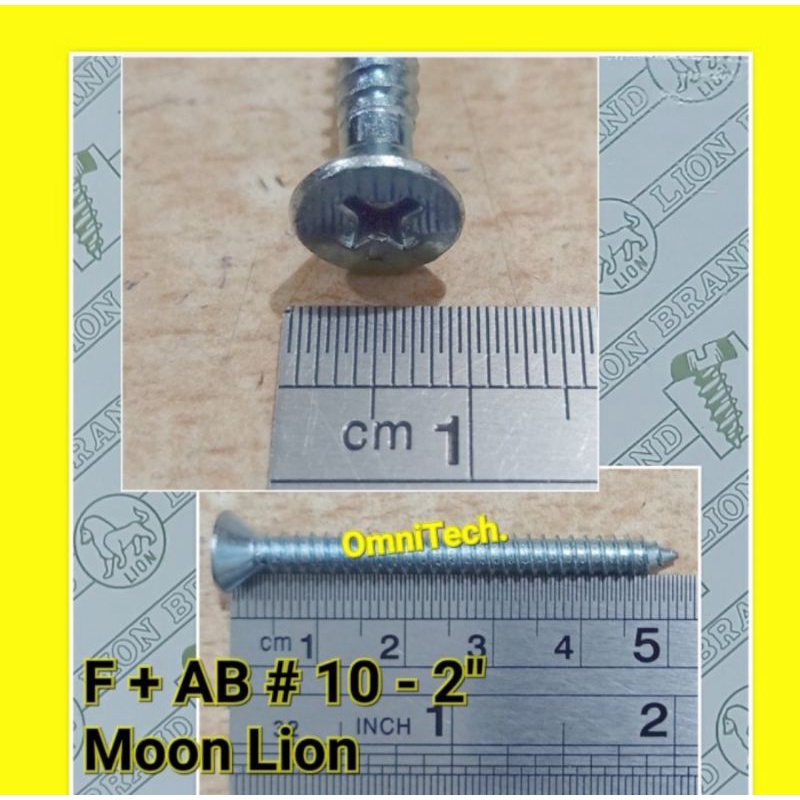 Jual Pcs Sekrup Tap Tapping Screw Fab Fh Kepala Rata Moon Lion X X X Cm