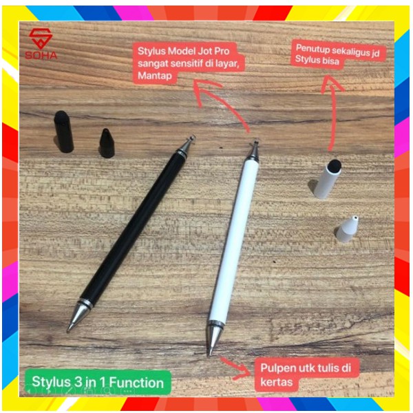 Jual STY-010 - Capacitive Touch Stylus Pen Model Jot Pro For Universal ...